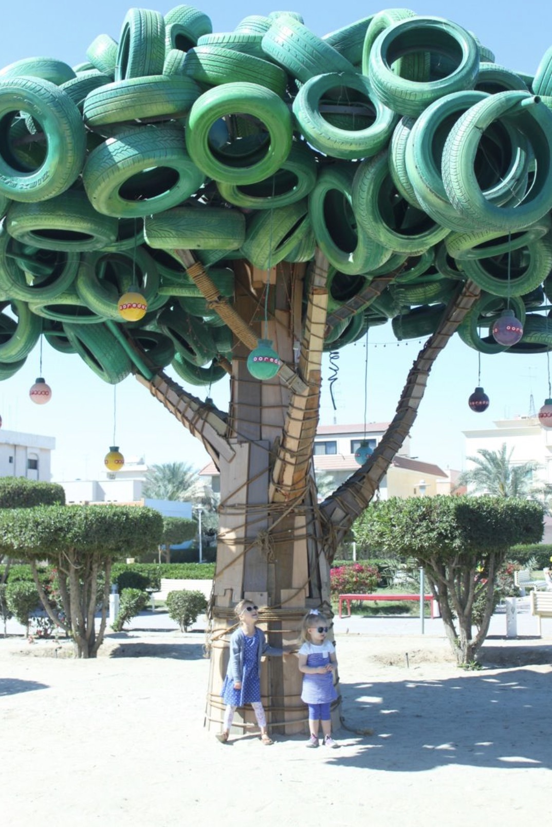 recycle tree sculpture